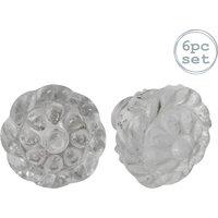 Nicola Spring Glass Cabinet Knobs - Flower - Pack of 6 in Clear | Size: 1000mm x 500mm
