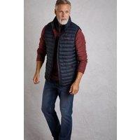 Weird Fish Men's Langtree Lightweight Showerproof Padded Gilet in Navy | Size: XL
