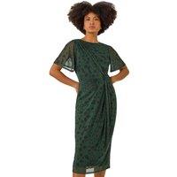 Animal Print Twist Front Stretch Dress