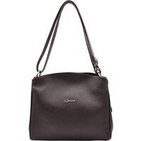 House of Leather Women's Womens Real Leather Shoulder Bag Large Size Hobo Handbag Maisie Brown | Size: Medium