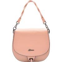 House of Leather Women's Womens Real Leather Crossbody Bag Mid Size Satchel Alicia Grey in Rose | Size: Large