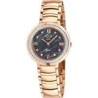GV2 Women's Amalfi, Swiss Quartz Watch, Black MOP Dial, 316L Stainless Steel, & Sapphire Crystal in Gold