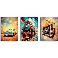 simpa Power of Dynamics 3 Panel Canvas Wall Art