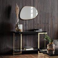 Agenzia 14 Modern Gold Pebble Metal Wall Mirror 41 x 53cm | Size: 41 x 53 cm