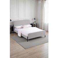 More4Homes Thetford Boucle Fabric Double Bed Frame in Light Grey | Size: King