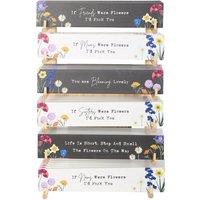 Something Different Wild Flowers Hanging Sign (Pack of 36) in Black