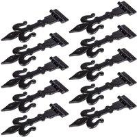 Hammer and Tongs Fleur De Lis T-Hinge - W310mm - Black - Pack of 10 | Size: 10000mm x 520mm
