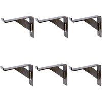 Hammer and Tongs Gallows Style Scaffold Board Shelf Bracket - D240mm - Pack of 6 in Grey | Size: 1000mm x 1000mm