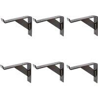 Hammer and Tongs Gallows Style Scaffold Board Shelf Bracket - D240mm - Pack of 6 in Black | Size: 1000mm x 1000mm