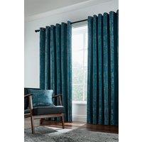 Helena Springfield 'Roma' Woven Lined Curtains in Emerald | Size: 228 cm width x 183 cm drop