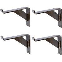 Hammer and Tongs Gallows Style Scaffold Board Shelf Bracket - D240mm - Pack of 4 in Grey | Size: 1000mm x 1000mm