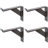 Hammer and Tongs Gallows Style Scaffold Board Shelf Bracket - D240mm - Pack of 4 in Black | Size: 1000mm x 1000mm