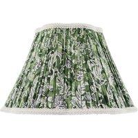 Happy Homewares Emerald Green & White Floral Victorian Lamp Shade with Embroidery | Size: 14 inches