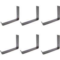 Hammer and Tongs Scaffold Board Iron Shelf Bracket - D235mm - Pack of 6 in Grey | Size: 1000mm x 1000mm