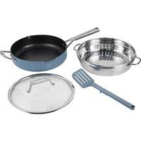 Frying Pan ZEROSTICK Foodi 9-in-1 Possible Pan with Glass Lid Spatula & Steamer CW102WHUK