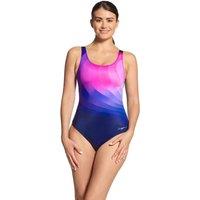 Zoggs Women's Zephyr Scoopback Swimsuit in Purple | Size: 10
