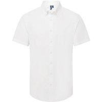 Premier Men's Supreme Oxford Short-Sleeved Formal Shirt in White | Size: 4XL