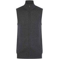 Henbury Men's Plain Full Zip Sleeveless Gilet in Grey | Size: 3XL