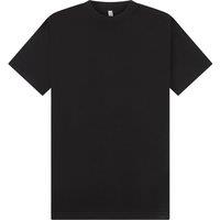 Casual Classics Men's Supreme Combed Extended Neckline Oversized T-Shirt in Black | Size: 3XL