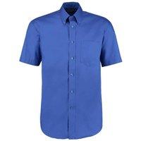 Kustom Kit Men's Oxford Short-Sleeved Formal Shirt in Blue | Size: 22 inches