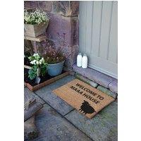 Artsy Mats Welcome to Maaa House Doormat - Regular 60x40cm in Black | Size: 40 cm x 60 cm
