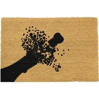 Artsy Mats Champagne Pop Doormat - Regular 60x40cm in Black | Size: 40 cm x 60 cm