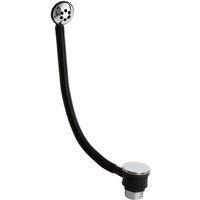 Balterley Bath Push Button Waste with Round Overflow for Baths up to 3mm Thick in Silver