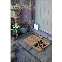 Artsy Mats It's really the Cats House I just pay the Mortgage Doormat in Black | Size: 40 cm x 60 cm
