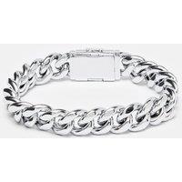 Cernucci Men's 12mm Miami Cuban Link Bracelet in Metallic Silver | Size: 8 inches