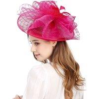 PEACH ACCESSORIES Women's Ethereal Aviary Large Stunning Fascinator in Bright Pink