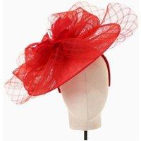 PEACH ACCESSORIES Women's Ethereal Aviary Large Stunning Fascinator in Red
