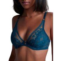 Aubade Women's Flawless Love Triangle Plunge Bra in Blue | Size: 32D