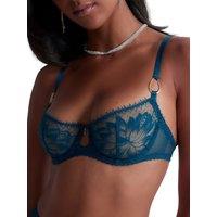 Aubade Women's Flawless Love Half Cup Bra in Blue | Size: 36E