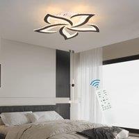 Garwarm Dimmable Flower LED Ceiling Light in Jet Black