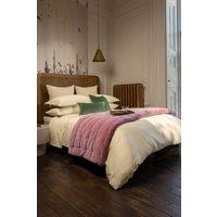 CHRISTY 400TC Luxury Cotton Sateen Plain Dye Duvet Cover Sets in Gold | Size: Single
