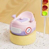 Xample Kids Potty Training Toilet Car-Shaped, Non-Slip, Soft Seat, Multifunction, Portable in Red