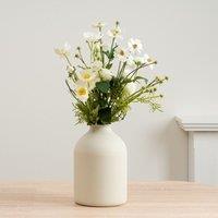 Scottish Everlastings Ltd 45cm White Poppy, Rose & Cosmo Bouquet