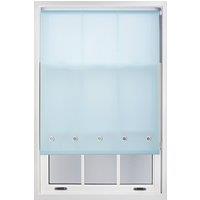 Furnished Duck Egg Daylight Roller Blind with Chrome Round Eyelets - Trimmable Window Shade in Duck Egg Blue | Size: 45 cm width x 210 cm drop
