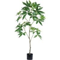 Leaf Artificial Money Tree Pachira Realistic Faux Tree 120cm in Green