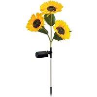 Garden Greatness 3 Head Solar Sunflower Garden Light Outdoor LED Stake | Size: 1 Pack