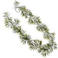 Leaf Hanging Plant Palm Garland Artificial 190cm Fire Retardant in Green