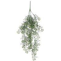 Leaf Artificial Hanging Trailing Plant UV Fire Resistant String Pearl Plant 75cm in Green