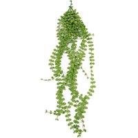 Leaf Artificial Hanging Trailing Plant UV Fire Resistant Plant Pearl String 92cm in Green