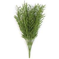 Leaf 40cm Fire Resistant Artificial Foliage Grass Stem in Green
