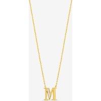 Inicio Women's 14K Gold Plated & Mother of Pearl Initial Pendant - M - Gift Pouch