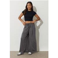 PixieGirl Women's Petite Palazzo Trousers in Dark Grey | Size: 12