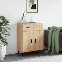 Berkfield Home Sideboard Sonoma Oak 69.5x34x90 cm Engineered Wood in Brown