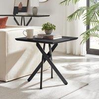 FurnitureboxUK Leonardo Square Black Wood Veneer Side Table