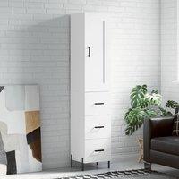 Berkfield Home Highboard White 34.5x34x180 cm Engineered Wood
