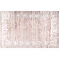 Berkfield Home Rug Washable 80x150 cm Beige Anti Slip | Size: 100 cm diameter